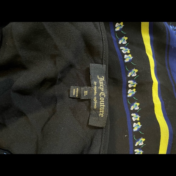 JUICY COUTURE black and floral print dress with cinch waist - Picture 11 of 12